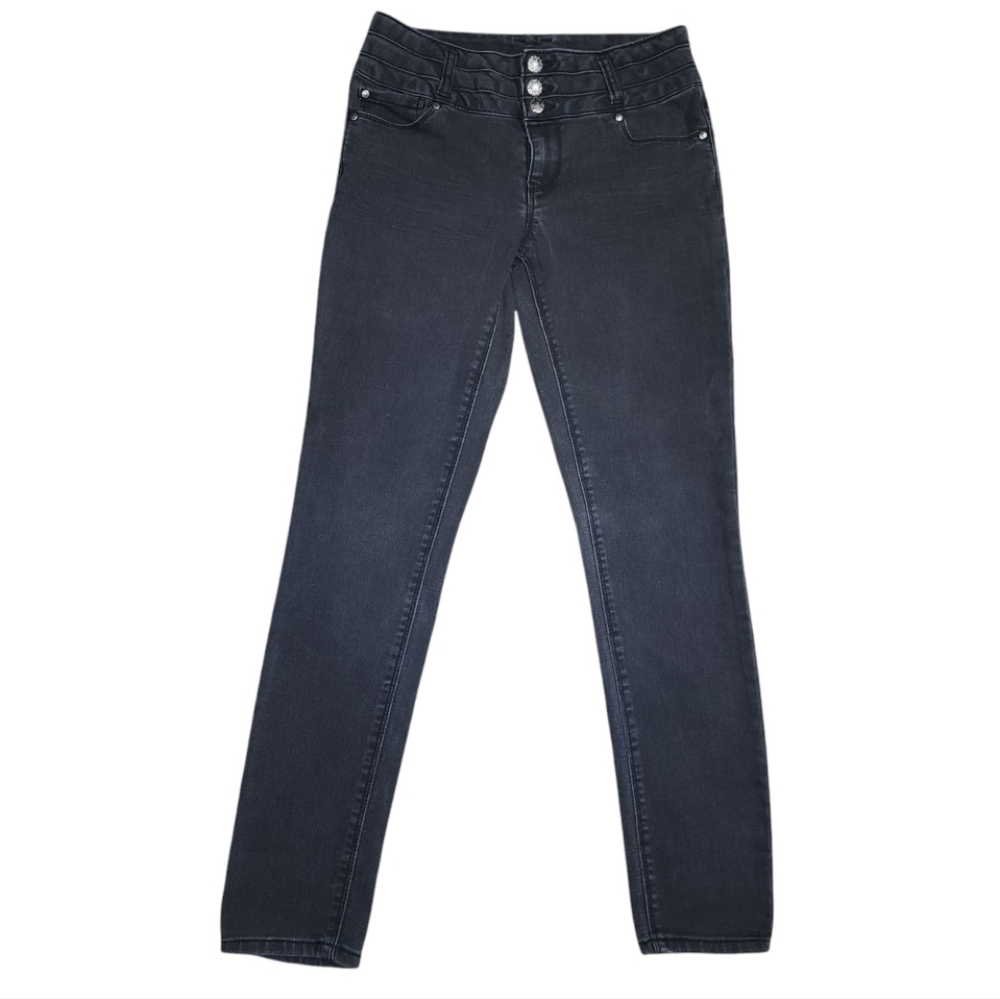 Twenty One Black Skinny Jeans Womens Sz 7/8 Mid-Rise Black Casual Normcore